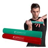 THERABAND FlexBar 2-Pack RedGreen Therapy Bars