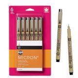 SAKURA Pigma Micron Fineliners 005 Black 6PK