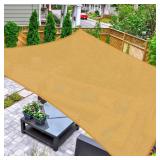 AsterOutdoor 16x16 Rectangle Sun Shade Sail Sand