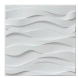 Art3d 3D Wall Panels Wave White 19.7x19.7 12pk