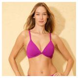 Shade  Shore Jacquard Bikini Top Purple 36C