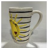 Ceramic Sun Mug Black Stripes Open Box