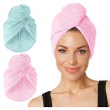Turbie Twist XL Hair Towel 2-Pack PinkMint $24.98