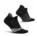 Feetures Elite Running Socks Large New Black