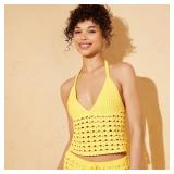 Wild Fable Swim Cover-up Tank Top Yellow Size S