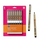 SAKURA Pigma Micron Pens 8-Count Black Set