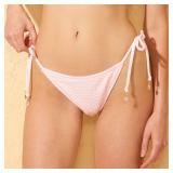 Wild Fable Striped Cheeky Bikini Bottom Pink XL