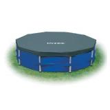 Intex 15ft Round Pool Cover Gray New Open Box