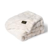 Minky Couture Grande Hugs Throw Blanket Cream