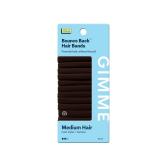 GIMME Hair Bands 12-Pack Dark Brown