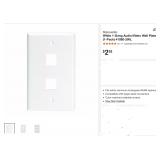 Leviton 41080-2WL 1-Gang Audio Video Wall Plate