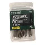 Everbilt 6-32x2 Machine Screws 20-Pack $6.87