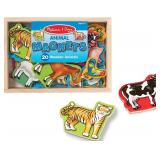 Melissa  Doug Animal Magnets 7.9x5.5x1.55in 20pc