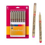 SAKURA 8-Color Pigma Sketch Brush Pen Set
