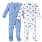 Hudson Baby Sleep  Play 3-6 Months Blue Whales