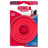 KONG MediumLarge Donut Dog Toy Red Natural Rubber