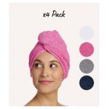 Turbie Twist Hair Towel 4-Pack Standard Size