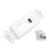 Leviton 41658-W Decora Wall Jack Insert Kit