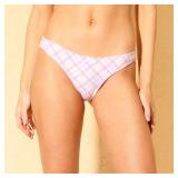 Wild Fable Plaid Bikini Bottom PinkWhite M