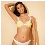 Wild Fable Floral Gingham Bikini Top Medium 8-10