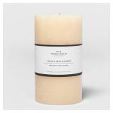 7" X 4" Pillar Vanilla Bean and Amber Candle