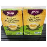Yogi Tea Pure Green Tea 16 Tea Bags Lot of 2 Boxes