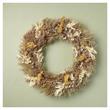 21" Preserved Spring Grass and Flower Wreath