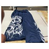 Blue Athletic Pants with Tribal Print Size M