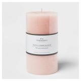7"x4" Peony & Cherry Blossom Cozy Pillar Candle 7"