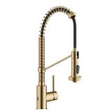 KRAUS Brushed Brass 18 in Touchless Pull Down