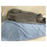 Turban Hair Towel Set Blue and Grey