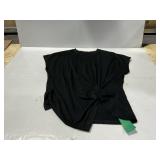 Remidoo Black Knot Front Short Sleeve Top Size L