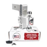 Weigh Safe Adj Trailer Hitch Ball Mount 4" Adj 3"