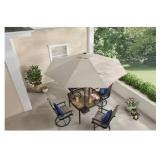 Hampton Bay 9ft Aluminum Market AutoTilt Umbrella