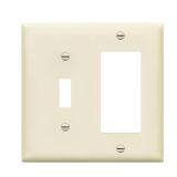 ENERLITES 2-Gang Combo Wall Plate Light Almond