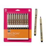 SAKURA Pigma Micron Black Ink Multi tip 10 - Pack