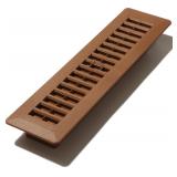 Decor Grates 2x12 Plastic Floor Register Oak Brown