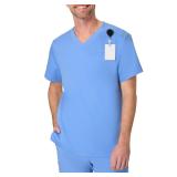 Hanes Mens Small Scrub Top Ceil Blue 2