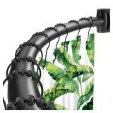 Wudkey 35-76in Black Curved Shower Curtain Rod