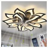 Dalouguan 35 Black Geometric Ceiling Fan With...