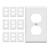 Enerlites 8821-W Duplex Wall Plate 10 Pack White