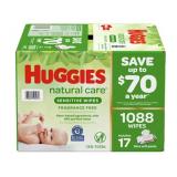 Huggies Natural Care Sensitive Wipes 1088ct