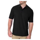 Hanes X-Temp Polo Shirt Black Large