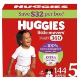 Huggies Little Movers 360 Diapers Size 5 144ct