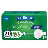 Medline FitRight Overnight Briefs Size 1 20ct