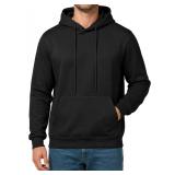 Asrlivp Mens Pullover Fleece Hoodie Black Medium