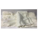 Off-White Textured Polyester Curtain Panel New