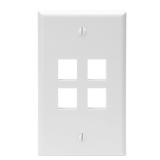 Leviton 41080-4WP 4-Port QuickPort Wallplate