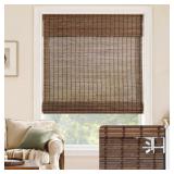LazBlinds Bamboo Roman Shades 28.5W x 64H