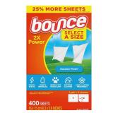 Bounce Dryer Sheets Outdoor Fresh 400ct